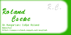 roland csepe business card