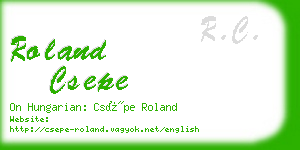 roland csepe business card